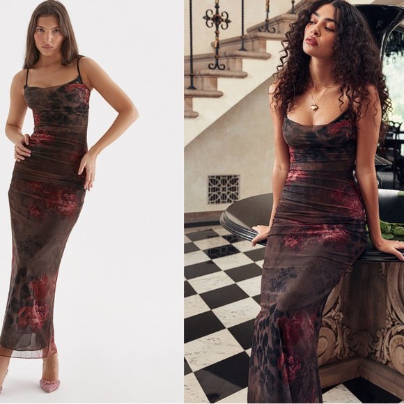 HOUSE OF CB 'Nalini' Printed Maxi Dress NWOT - Picture 1 of 12